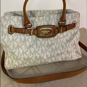 Michael Kors East West large leather tote bag